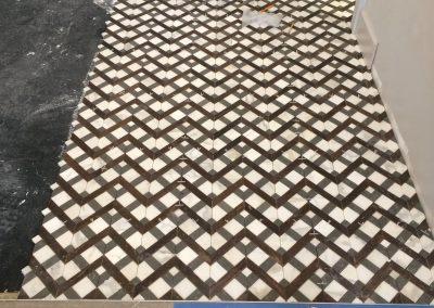 tile floor installation-renovation room