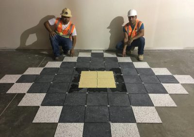Diamond Style Tile floor installation in Houston TX
