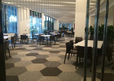 tile floor installation-restaurant