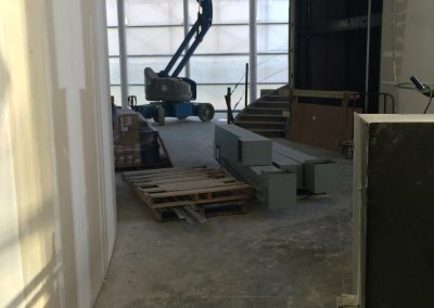 tile floor installation-building pathway area