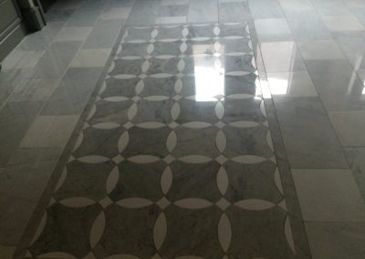 tile floor installation-close up of a shiny tiled floor