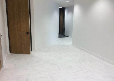 tile floor installation-white wall and tile