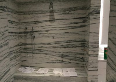 tile floor installation-small shower room