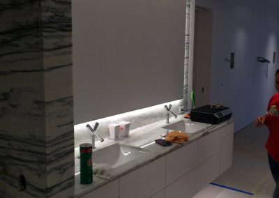 tile floor installation-clean comfort room