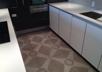 tile floor installation-kitchen with a tiled floor